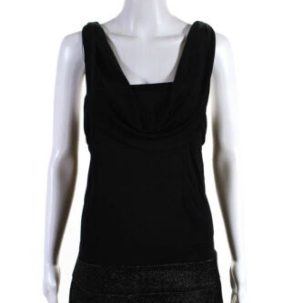 NWT Iisli Women Sleeveless Draped Jacqueline Dress Black Sz 10 #111